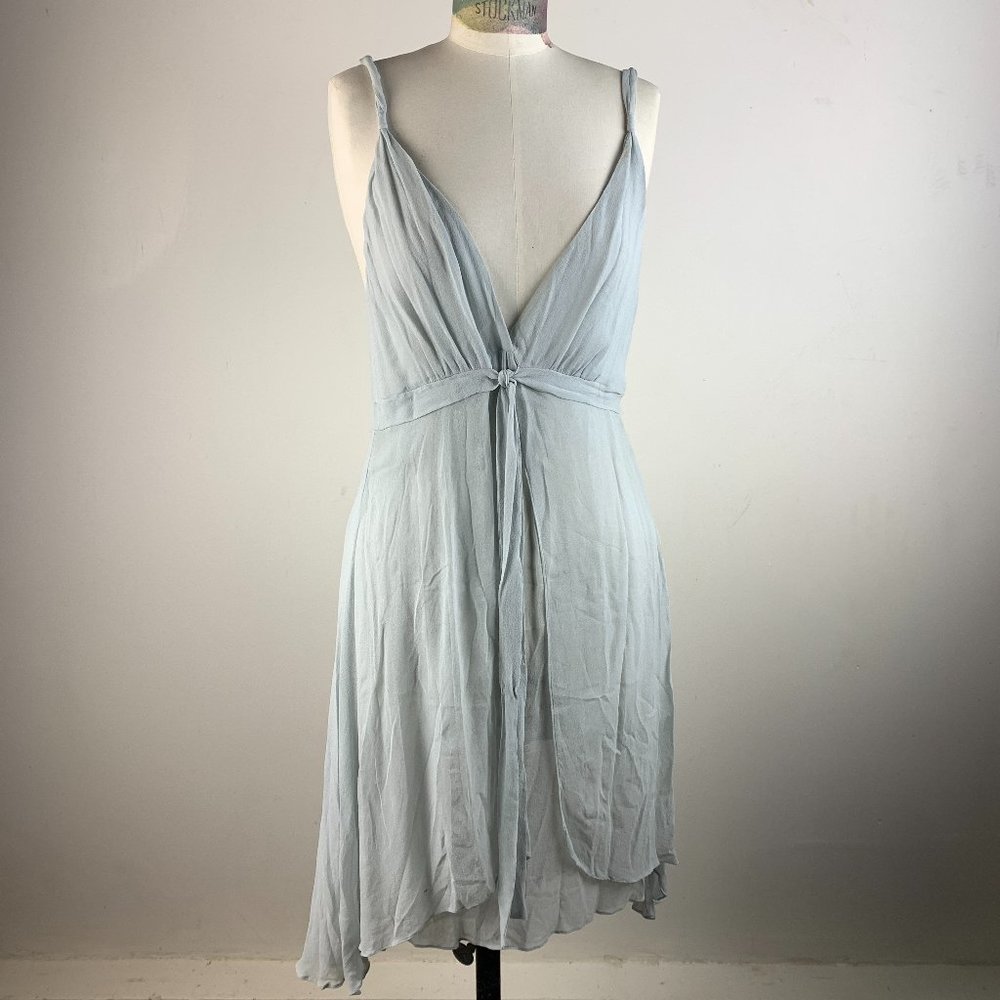 Vintage Pale Blue Grey Goddess dress by Maryam Nassir Zadeh